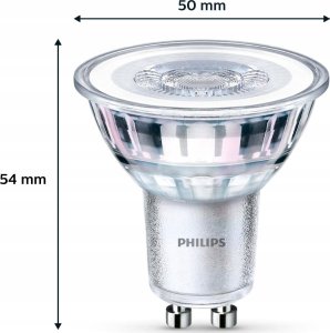 Signify Philips LED classic Lampe 50W GU10 Warmweiß 355lm Silber 2er P 4
