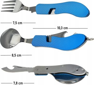 Supreme Niezbędnik Scyzoryk NÓŻ WIDELEC ŁYŻKA OTWIERACZ 2