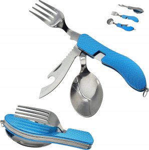 Supreme Niezbędnik Scyzoryk NÓŻ WIDELEC ŁYŻKA OTWIERACZ 8