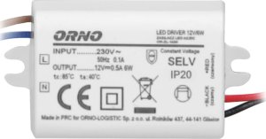 Orno Zasilacz LED MINI 6W 12V DC IP20 - OR-ZL-1629 3