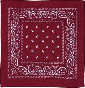 MFH BANDAMKA BANDANA CHUSTA 55x55 cm BORDOWO-BIAŁA 1