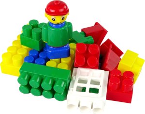 Hemar Kolorowe Klocki Konstrukcyjne K3 Małe 30 Elementów 2