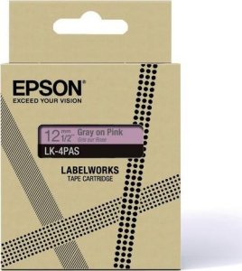 Epson LabelWorks LK-4PAS - Soft Pink/Gray - Rolle (1,2 cm) 1 Kassette(n) Band - fur LabelWorks LW-C410, LW-C610 3
