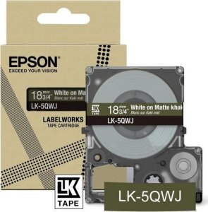 Epson Epson LabelWorks LK-5QWJ - Weiss auf Matt-Khaki - Rolle (1,8 cm x 8 m) 1 Kassette(n) Hangebox - Bandkassette - fur LabelWorks LW-C410, LW-C610 1