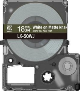 Epson Epson LabelWorks LK-5QWJ - Weiss auf Matt-Khaki - Rolle (1,8 cm x 8 m) 1 Kassette(n) Hangebox - Bandkassette - fur LabelWorks LW-C410, LW-C610 3