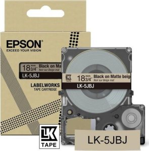 Epson Epson LabelWorks LK-5JBJ - Schwarz auf Mattbeige - Rolle (1,8 cm x 8 m) 1 Kassette(n) Hangebox - Bandkassette - fur LabelWorks LW-C410, LW-C610 1