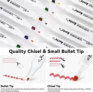 ARRTX Dwustronne markery-flamastry 90 kolorów 5