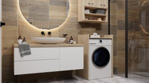 Triton SZAFKA ŁAZIENKOWA NA PRALKĘ POLA NP - DĄB SONOMA 6