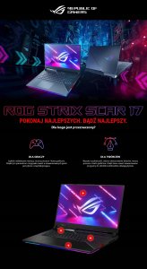 Laptop Asus ASUS SCAR 17 i9-12900H 16GB 1TB RTX3070Ti W11H 2