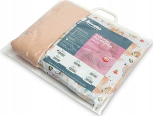 Sensillo KOMPLET DO WÓZKA VELVET Z FALBANKĄ PIKNIK BRZOSKWINIOWY 4