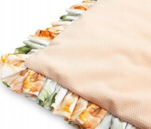 Sensillo KOMPLET DO WÓZKA VELVET Z FALBANKĄ PIWONIA BRZOSKWINIOWY 4