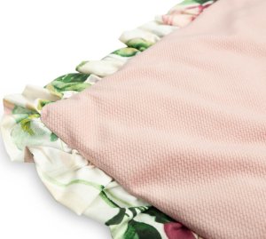 Sensillo KOMPLET DO WÓZKA VELVET Z FALBANKĄ MAGNOLIA RÓŻOWY 3