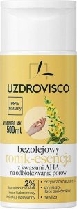 Uzdrovisco Bezolejowy tonik-esencja z kwasami AHA na odblokowanie porów 150ml 1