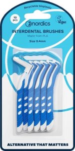 Nordics L-shaped Interdental Brushes bioplastyczne szczoteczki do czyszczenia przestrzeni międzyzębowej 0.4mm 10szt. 1