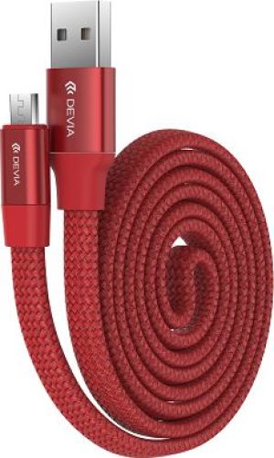 Kabel USB Devia USB-A - 0.8 m Czerwony (BRA005400) 1