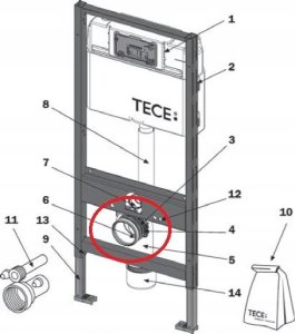 Tece Tece redukcja DN 90/100 z uszczelką 9820136 8