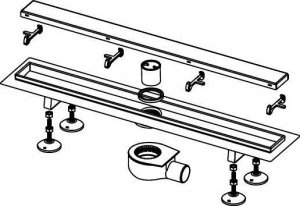 Tece odpływ liniowy kompletny, z odwracalnym rusztem Linus 90 cm 15103090 4