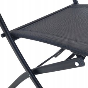 kontrast Zestaw mebli ogrodowych stół + 2x krzesła LIPARI 2os. czarny 7