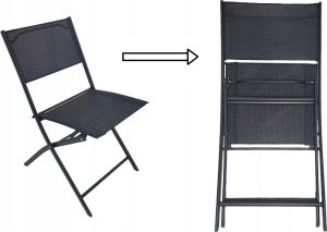 kontrast Zestaw mebli ogrodowych stół + 2x krzesła LIPARI 2os. czarny 8