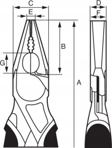 Bahco 1000V Szczypce kombinowane 160mm do bardzo twardego drutu 6