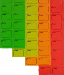 StudioCen Ceny samoprzylepne na pasku A -12 (cena mała)-czerwona 240 szt. 1