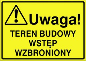 StudioCen Tablica 400x195 Teren budowy - wstęp wzbroniony 1