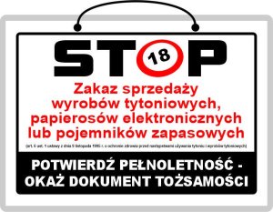 StudioCen Tablica laminowana A4 - STOP zakaz sprzedaży wyr. tyt. (z ust.) 1