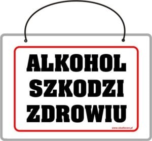 StudioCen Tablica laminowana A5 - alkohol szkodzi zdrowiu 1