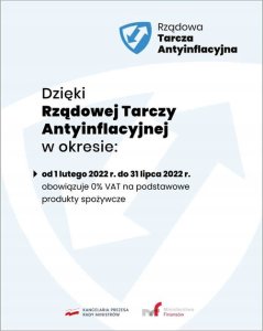 StudioCen Tablica pcv TOWAR VAT 0% sklep spoż. oficjalna 1