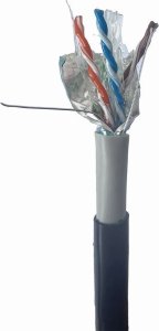 Gembird kabel drut FTP zewnętrzny żelowany kat. 6 305m czarny 2