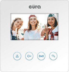 Eura Monitor EURA VDA-52A3 - biały, ekran 4.3", obsługa 2 wejść 1