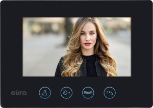 Eura Monitor VDA-42A3 CONNECT  - czarny, otwieranie 2 wejść 1