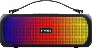 Głośnik Streetz Głośnik BT 2x 7.5 W, IPX5, AUX, USB flash, LED, czarny / CMB-110 2