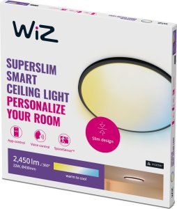 Lampa sufitowa Signify WiZ SuperSlim Deckenleuchte Tunable White 2450lm Schwarz 5