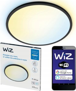 Lampa sufitowa Signify WiZ SuperSlim Deckenleuchte Tunable White 2450lm Schwarz 7