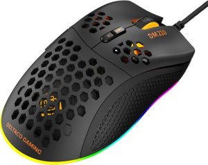 Mysz Deltaco Pelė GAMING su laidu, 6400 DPI, RGB, USB, juoda / GAM-108 6