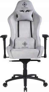 Fotel Deltaco Žaidimų kėdė Deltaco DC440 iš minkšto Alcantara audinio Gaming Chair, Pilka 1