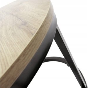 kontrast Stoliki kawowe okrągłe zestaw stolików loft fi 53x45 fi 43x35 dąb sonoma 8