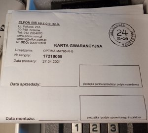 Elfon MODUŁ ELFON OPTIMA OP-MA765R-G Z RFID GRAFIT 3