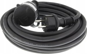 Kabel zasilający Deltaco Prailginimo kabelis DELTACO naudojimui lauke, įžemintas, IP44, 10 m, juodas / GT-980 1