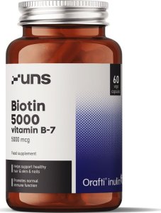 UNS UNS Biotin 5000 Vitamin B-7 5000mcg 60vegcaps 1
