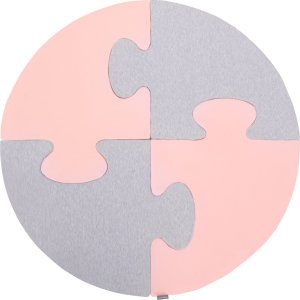 KiddyMoon KiddyMoon Piankowe Puzzle do zabawy Okrąg różowy-jasnoszary 4 Zabawka mata 1