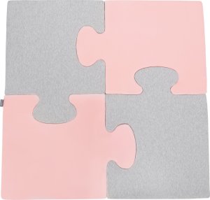 KiddyMoon KiddyMoon Piankowe Puzzle do zabawy Kwadrat różowy-jasnoszary 4 Zabawka mata 1