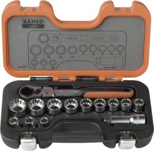 Bahco Terkšlės lanksčia, pasukama galvute ir galvučių 10-24mm rinkinys, 14 vnt. 1