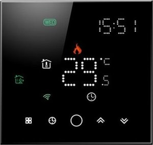 Hismart TUYA Programuojamas termostatas WiFi, juodas 1