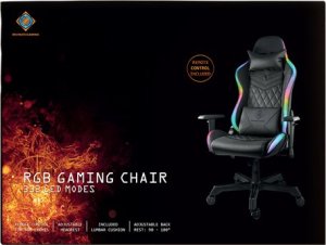 Fotel Deltaco gamingowy - Skóra PU, RGB (GAM-080) 4