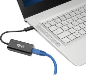 Karta sieciowa Eaton Eaton Tripp Lite Series USB C to Gigabit Ethernet Adapter USB Type C to Gbe 10/100/1000 - Netzwerkadapter - USB-C 3.1 - Gigabit Ethernet - Schwarz 2