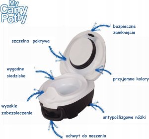 My Carry Potty Nocnik przenośny Pingwin wielokolorowy 3