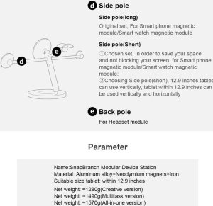 Nillkin NILLKIN SNAPBRANCH MODULAR DEVICE STATION, GRAY / SZARY 13