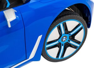 BMW Autko BMW i4 na akumulator dla dzieci Niebieski + Wolny Start + EVA + Ekoskóra + Audio LED + Pilot 11